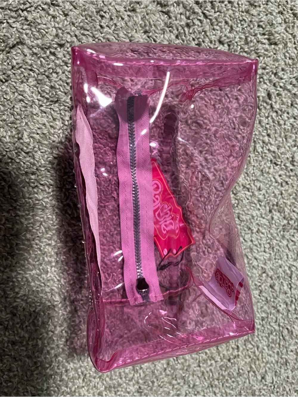 Barbie The Movie Clear Pink Cosmetic Pouch